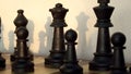 3D chess pieces that are clearly visible