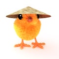 3d Chick visist the Far East Royalty Free Stock Photo