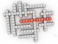 3d Christianity, religion of Bible. Word cloud sign. Royalty Free Stock Photo