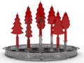 3D Christmas tree candle ornaments