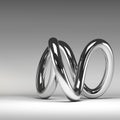 3D chrome abstract knot Royalty Free Stock Photo