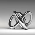 3D chrome abstract knot Royalty Free Stock Photo