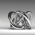 3D chrome abstract knot Royalty Free Stock Photo