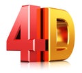 4D cinema technology symbol Royalty Free Stock Photo