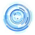 3D circular symbol, abstract lens technology design Royalty Free Stock Photo