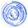 3D circular symbol, abstract lens technology design Royalty Free Stock Photo
