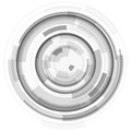 3D circular symbol, abstract lens technology design Royalty Free Stock Photo