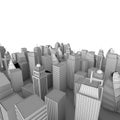 3D City Model Royalty Free Stock Photo