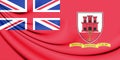 3D Civil Ensign of Gibraltar.