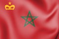 3D Civil Ensign of the Morocco.