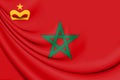 3D Civil Ensign of the Morocco.