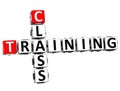 3D Class Training Crossword Royalty Free Stock Photo