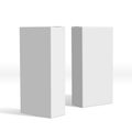 3D Clear White Blank Cardboard Package Boxes Set Royalty Free Stock Photo