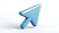3d Click pointer cursor arrow icon on white background Royalty Free Stock Photo