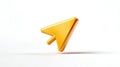 3d Click pointer cursor arrow icon on white background Royalty Free Stock Photo