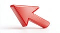 3d Click pointer cursor arrow icon on white background Royalty Free Stock Photo
