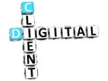3D Client Digital Crossword Royalty Free Stock Photo