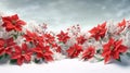 A 3D Clipart of Christmas Poinsettias Royalty Free Stock Photo