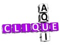 3D Clique Aqui Crossword Royalty Free Stock Photo
