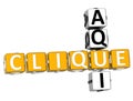 3D Clique Aqui Crossword Royalty Free Stock Photo