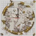 3d clock picture puzzle