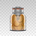 3D Close Transparent Swing Top Jar With Cookies