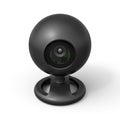 3d close-up rendering of black webcam on white background. Royalty Free Stock Photo