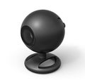 3d close-up rendering of black webcam on white background. Royalty Free Stock Photo