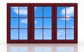 3d closed plastic window on white Royalty Free Stock Photo