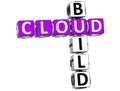 3D Cloud Build Crossword Royalty Free Stock Photo