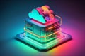 3D Cloud Computing Creative Illustration. Cloud Services, Cloud Solutions, Cyber security, Ai Mind, Network Management, Modern Royalty Free Stock Photo