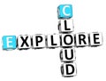 3D Cloud Explore Crossword Royalty Free Stock Photo