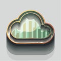 3D Cloud Icon for Technology and Data Storage Royalty Free Stock Photo