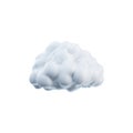 3D Of A Cloud. Symbolizes Cloud Computing And Data Storage Isolated On Transparent Background Royalty Free Stock Photo