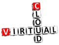 3D Cloud Virtual Crossword Royalty Free Stock Photo