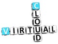 3D Cloud Virtual Crossword Royalty Free Stock Photo