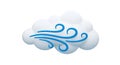3D Cloud with Wind Icon Royalty Free Stock Photo