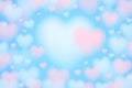 3d cloudy heart sky background Royalty Free Stock Photo