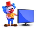 3d Clown flatscreen tv