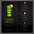 3D cocktail design. Cocktail Menu