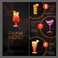 3D cocktail design. Cocktail Menu design