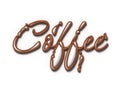 3D Coffee Lettering Typographical 3d illustration design