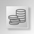 3D Coins icon Business Concept