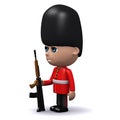 3d Coldstream Guard stands to attention Royalty Free Stock Photo