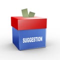 3d collection box - suggestion Royalty Free Stock Photo