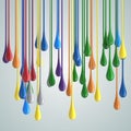 3D color glossy paint drop blobs Royalty Free Stock Photo