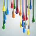3D color glossy paint drop blobs Royalty Free Stock Photo