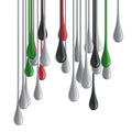 3D color glossy paint drop blobs Royalty Free Stock Photo