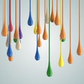 3D color glossy paint drop blobs Royalty Free Stock Photo