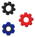 3d colored gear wheels